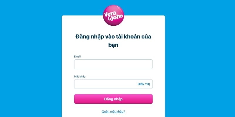 Các bước tạo tài khoản Vera & John